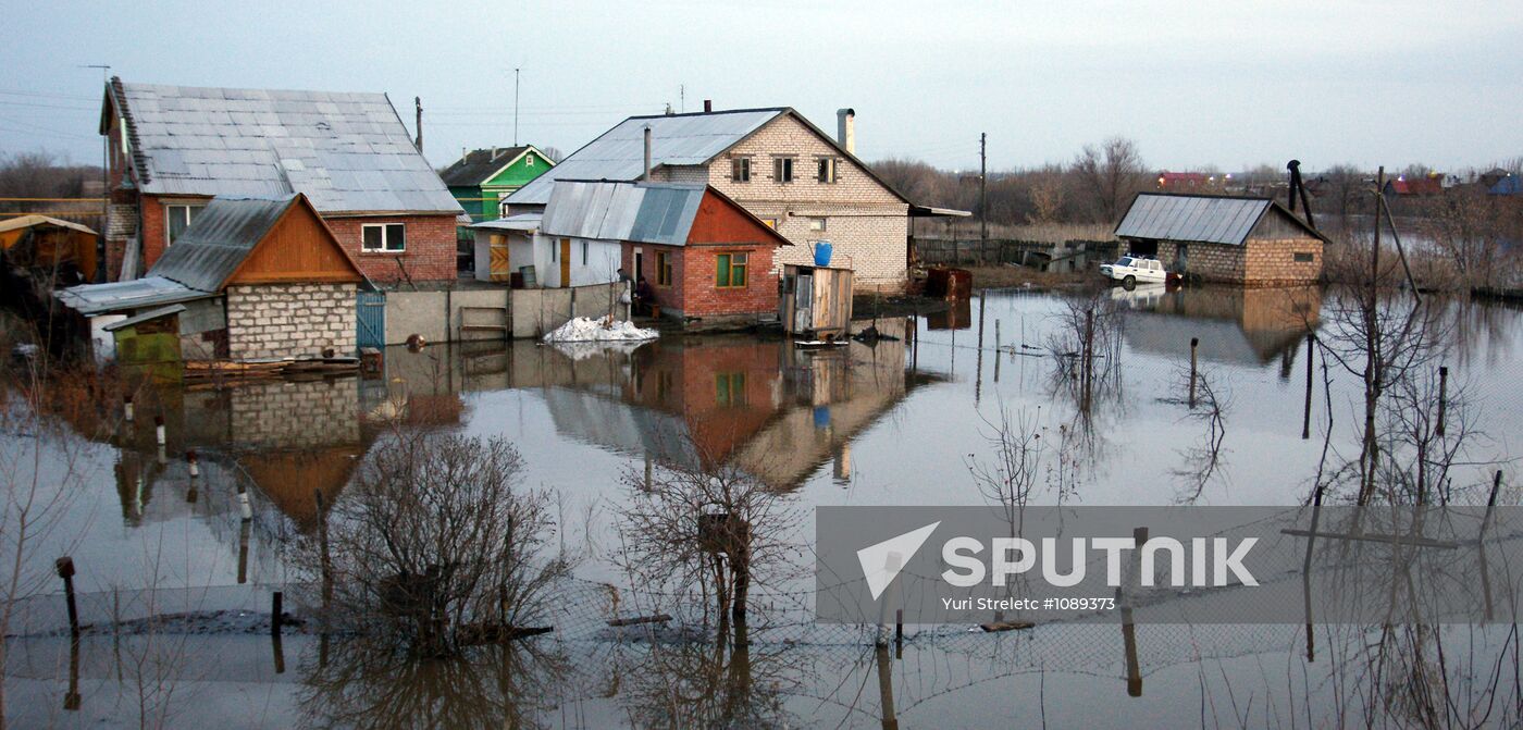Flooding in Sukhaya Vyazovka, Samara Region