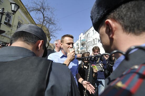 Unauthorized rally in Astrakhan