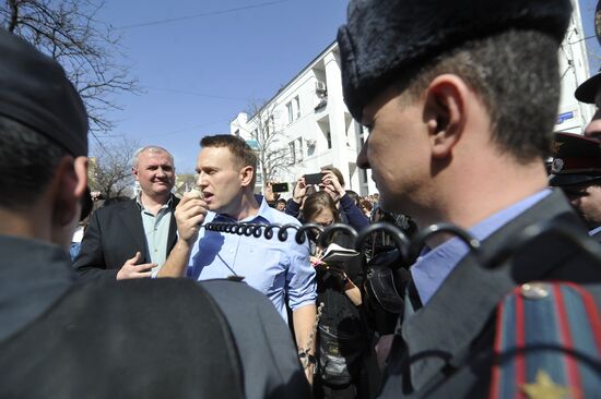 Unauthorized rally in Astrakhan