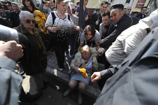 Unauthorized rally in Astrakhan