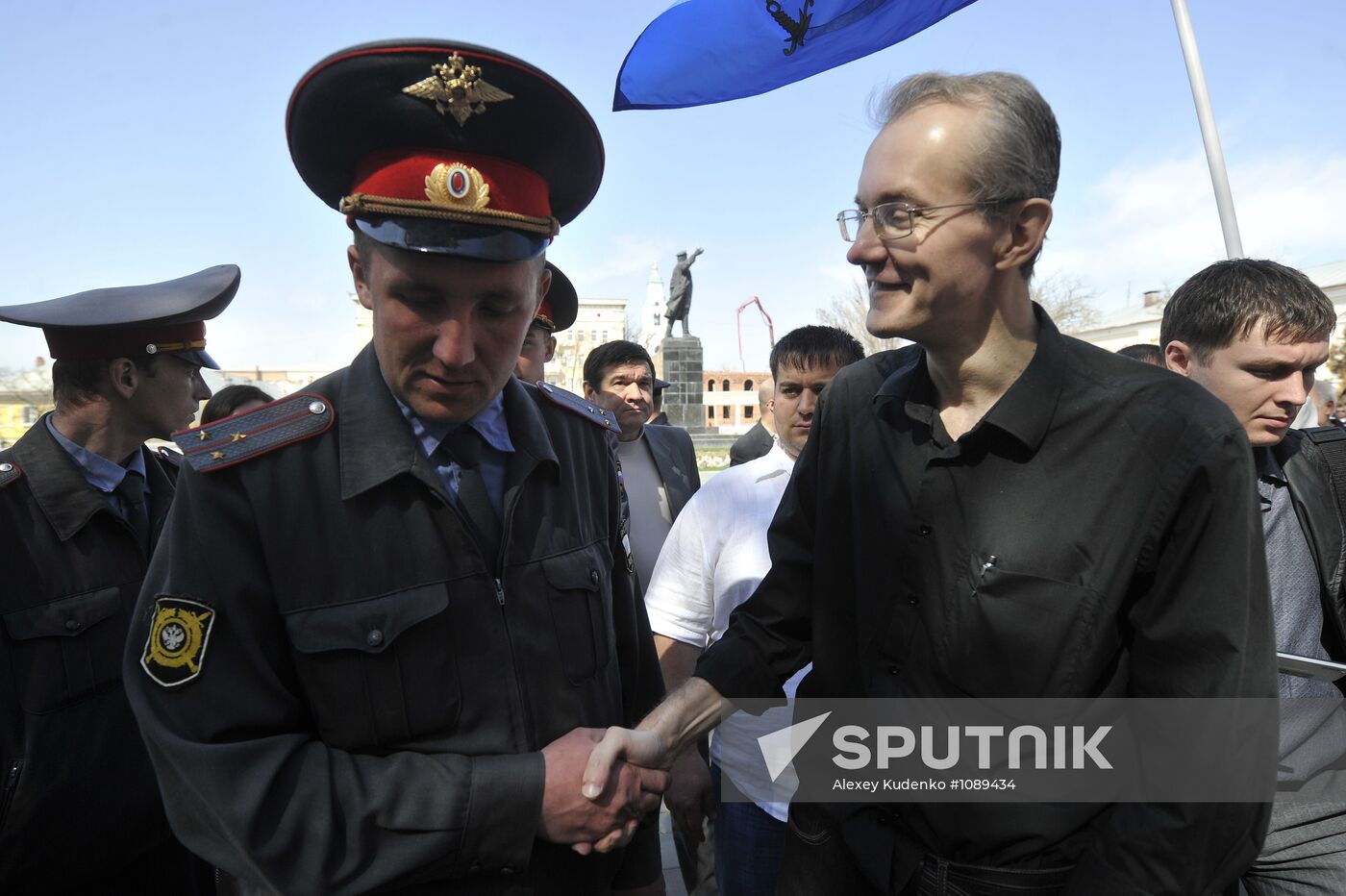 Unauthorized rally in Astrakhan