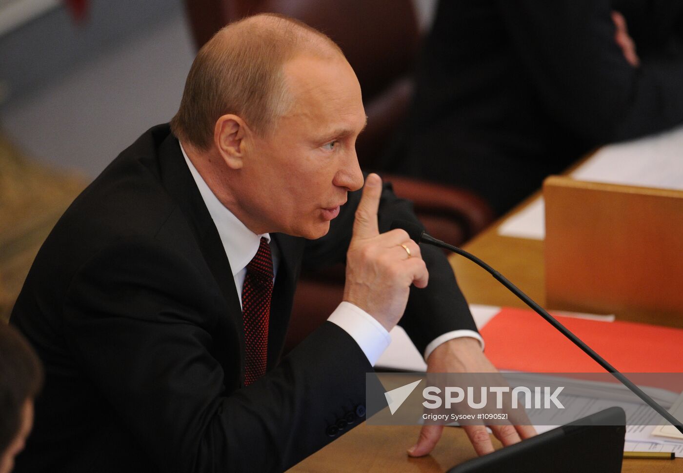 Vladimir Putin addresses lower house of Russian parliament