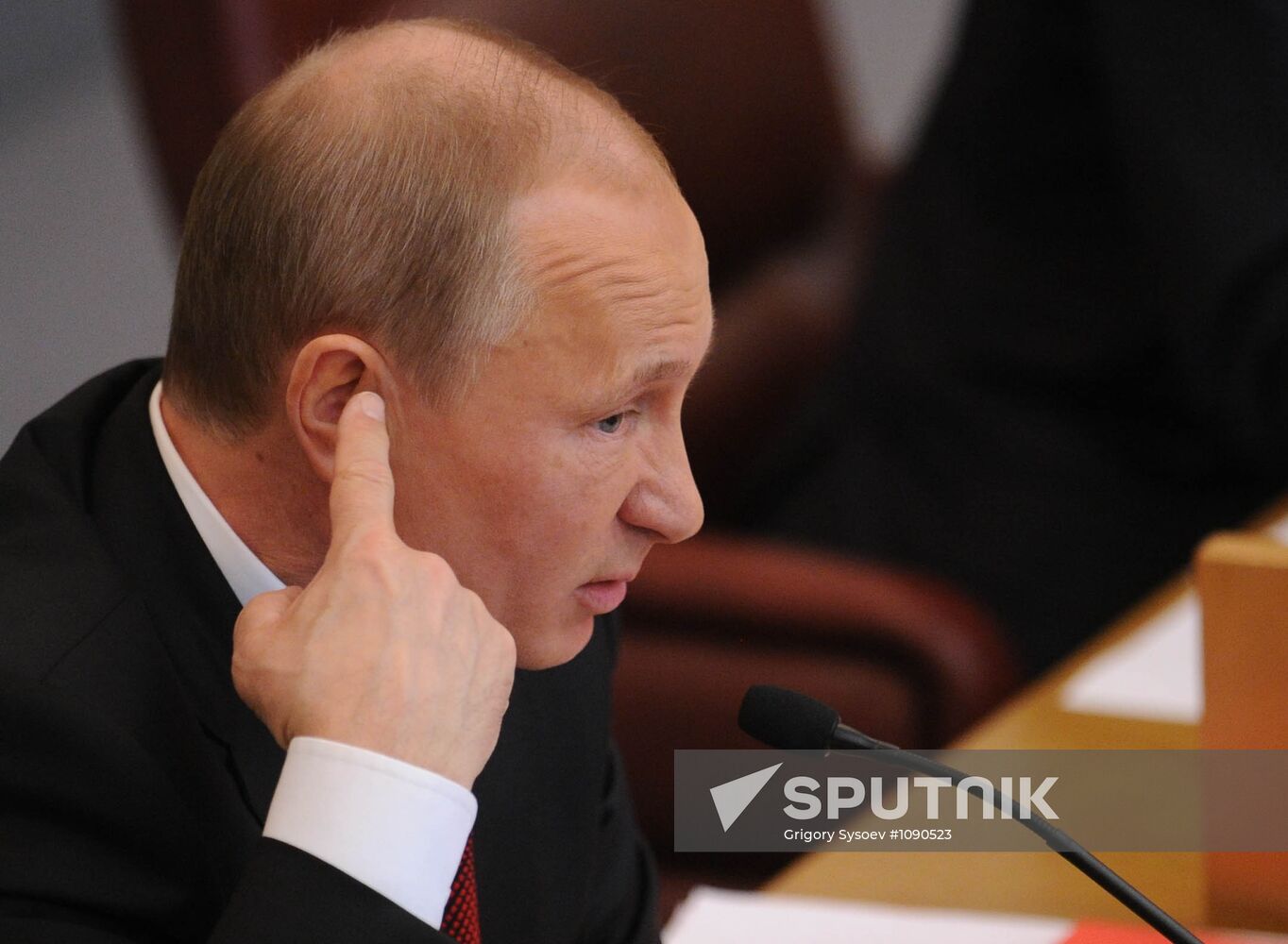 Vladimir Putin addresses lower house of Russian parliament