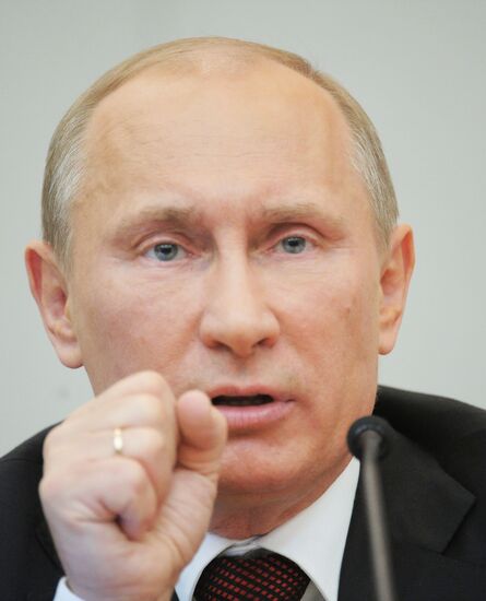 Vladimir Putin addresses lower house of Russian parliament