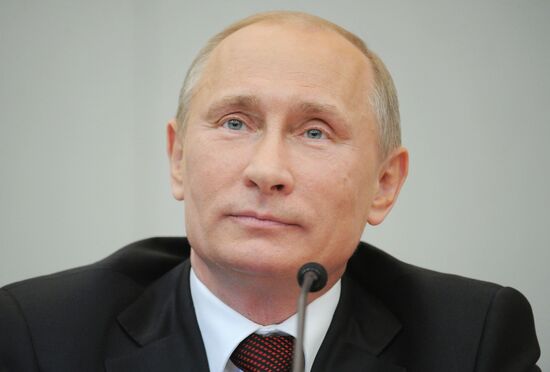 Vladimir Putin addresses lower house of Russian parliament