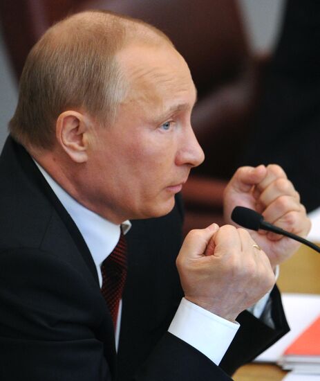 Vladimir Putin addresses lower house of Russian parliament