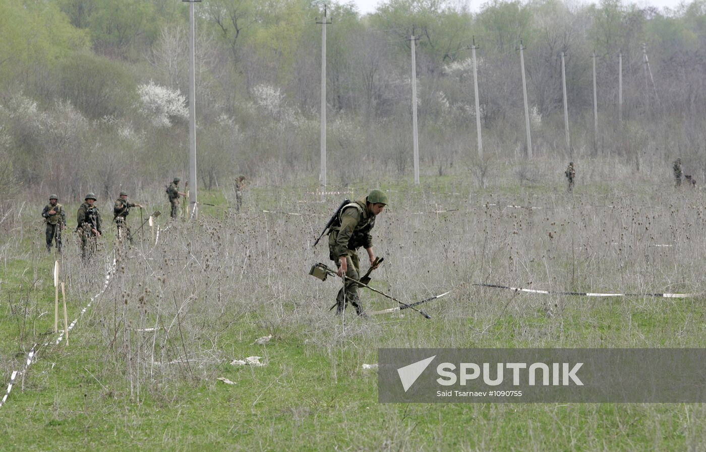 Mine clearance in Shali district of Chechnya