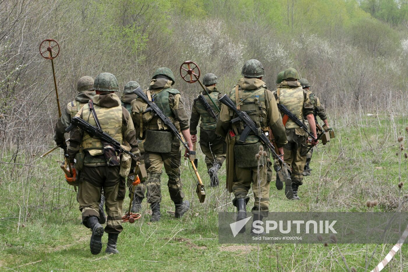 Mine clearance in Shali district of Chechnya