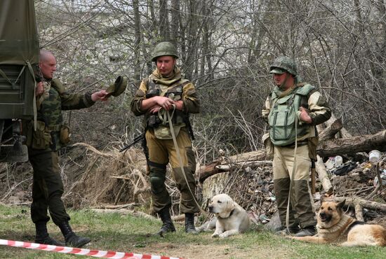 Mine clearance in Shali district of Chechnya