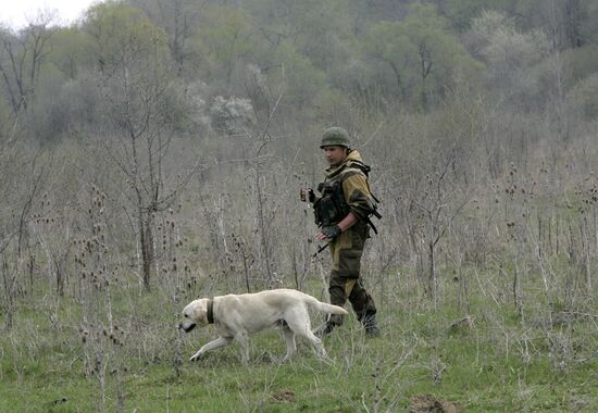 Mine clearance in Shali district of Chechnya
