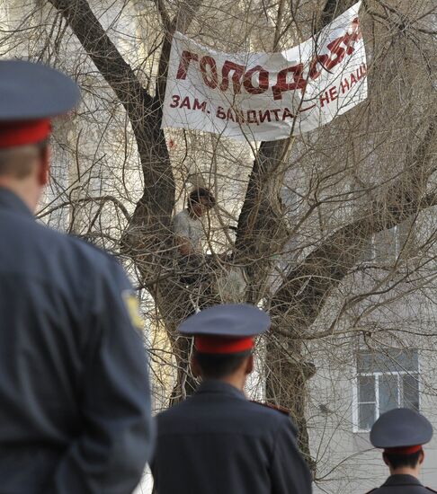 Protesting electoral fraud in Astrakhan