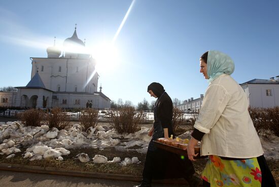 Easter preparations at Khutyn Monastery of St. Varlaam