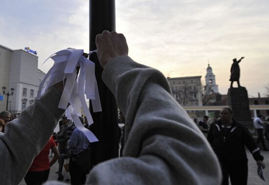 Rally of protest against mayor election results, Astrakhan