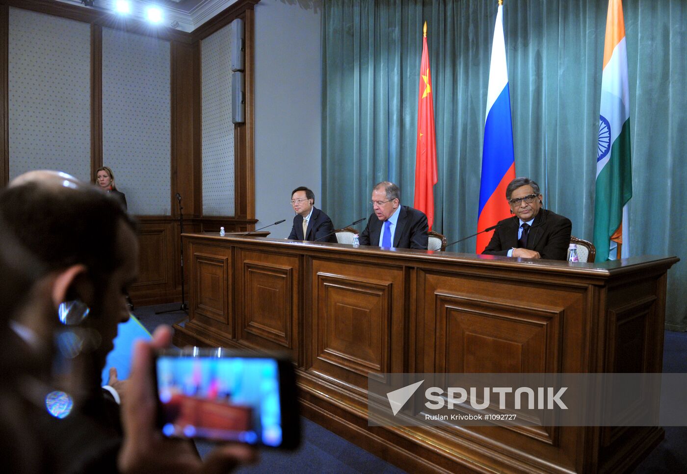 Meeting of foreign ministers of Russia, China, India