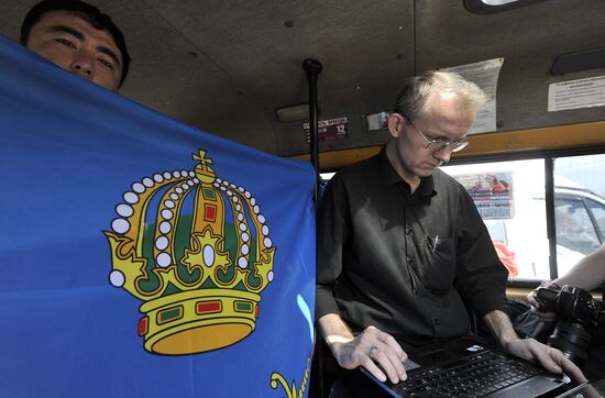 Public transport workers on strike in Astrakhan
