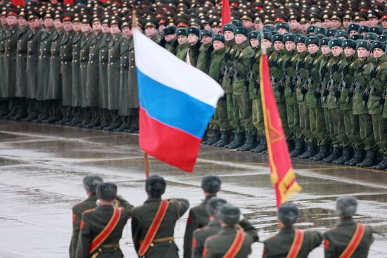 Rehearsal of Victory Day Parade in Alabino, Moscow Region