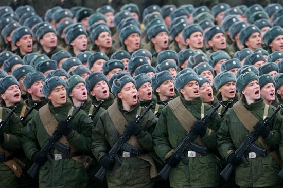 Rehearsal of Victory Day Parade in Alabino, Moscow Region