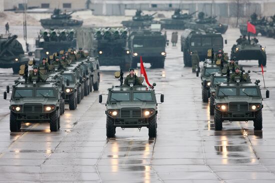 Rehearsal of Victory Day Parade in Alabino, Moscow Region