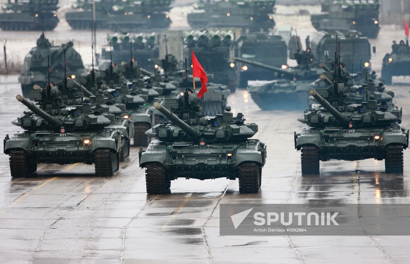 Rehearsal of Victory Day Parade in Alabino, Moscow Region
