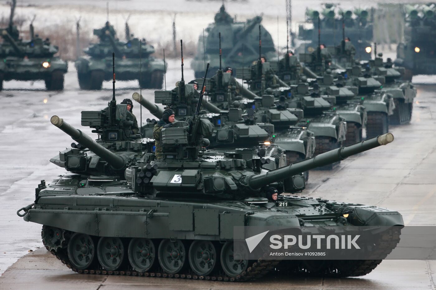 Rehearsal of Victory Day Parade in Alabino, Moscow Region