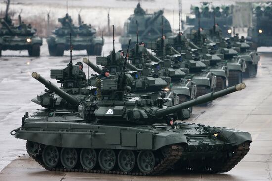 Rehearsal of Victory Day Parade in Alabino, Moscow Region