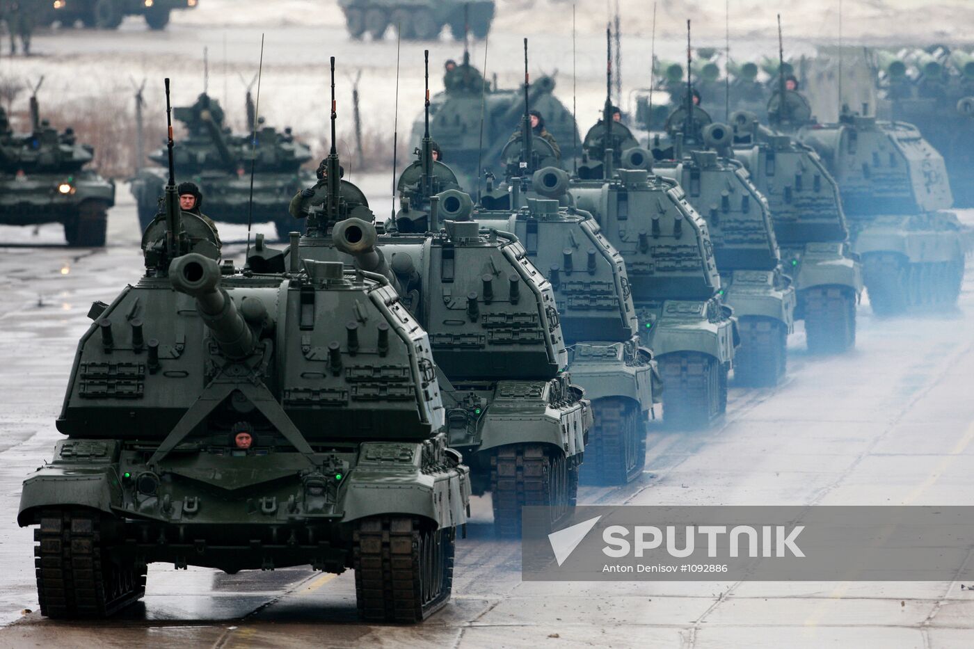 Rehearsal of Victory Day Parade in Alabino, Moscow Region