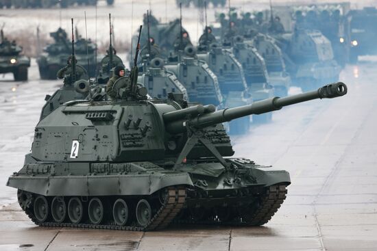 Rehearsal of Victory Day Parade in Alabino, Moscow Region