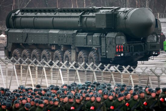 Rehearsal of Victory Day Parade in Alabino, Moscow Region