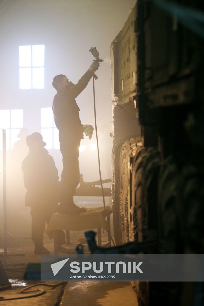Preparing for Victory Day Parade on "Alabino" proving ground