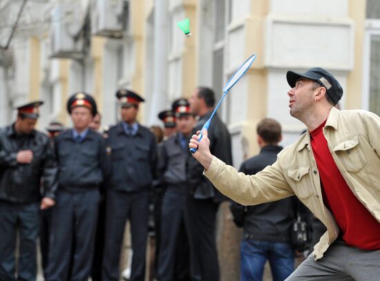 Rally in support of elected Astrakhan mayor Mikhail Stolyarov