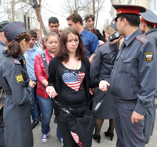 Rally in support of newly elected Astrakhan mayor