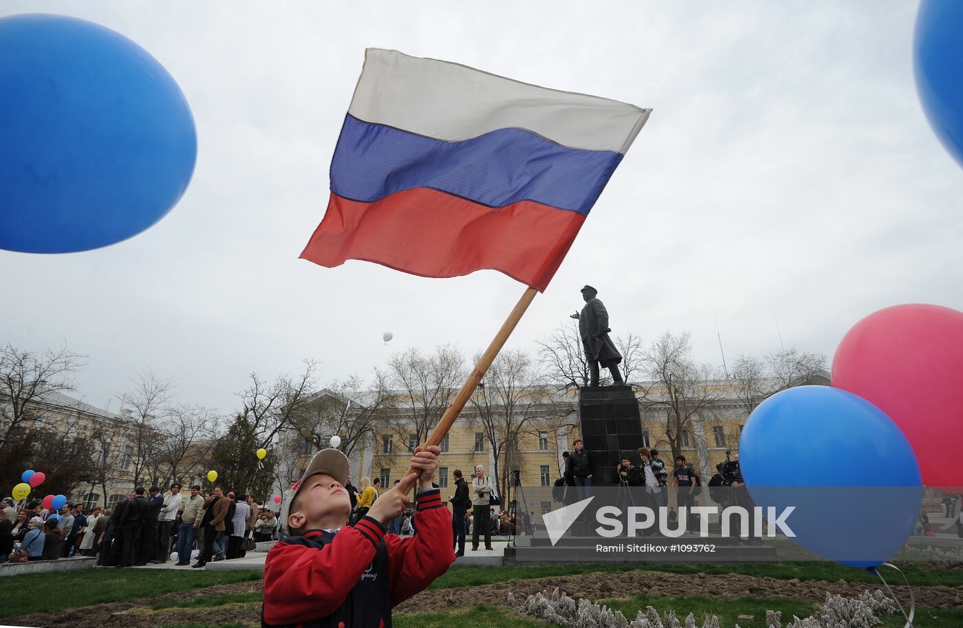 Rally in support of newly elected Astrakhan mayor
