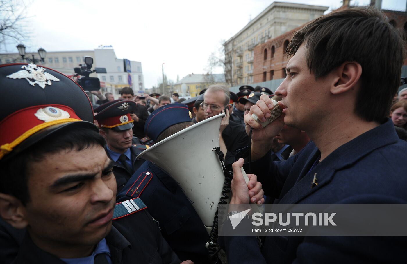 Rally in support of elected Astrakhan mayor Mikhail Stolyarov