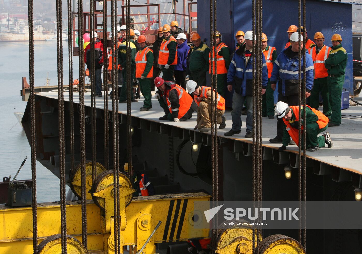 Bridge being built over Golden Horn Bay in Vladivostok