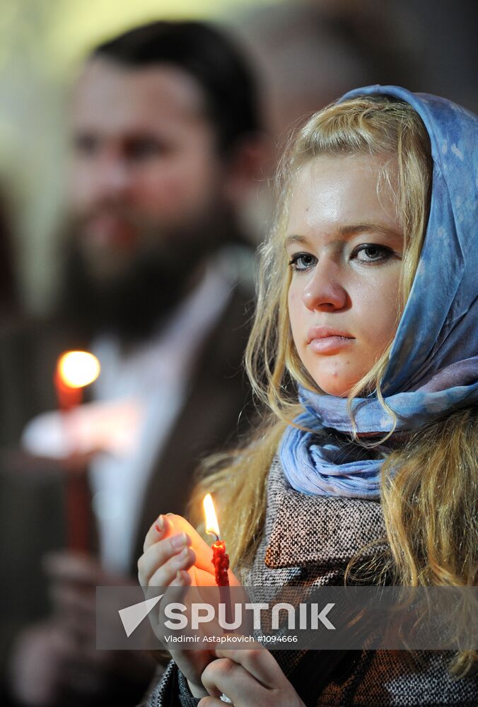 Festive Easter service held at Christ the Savior Cathedral
