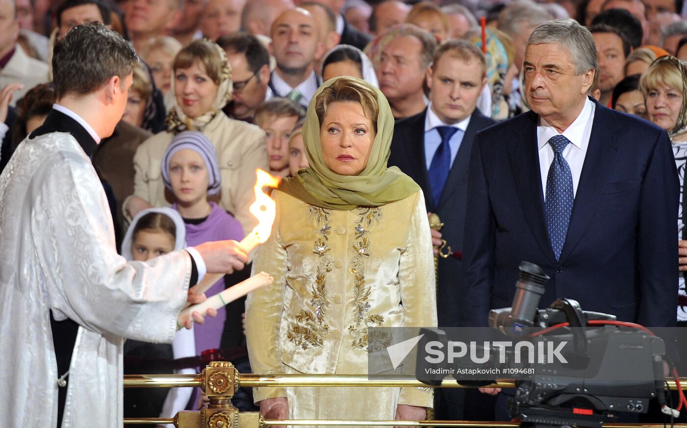 Festive Easter service held at Christ the Savior Cathedral
