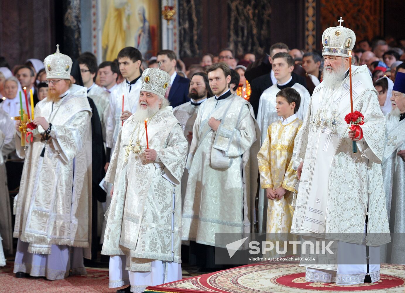 Festive Easter service held at Christ the Savior Cathedral