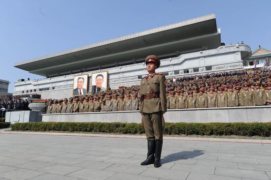 Military parade marks Kim Il-sung's 100th birthday
