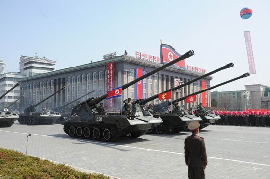 Military parade marks Kim Il-sung's 100th birthday