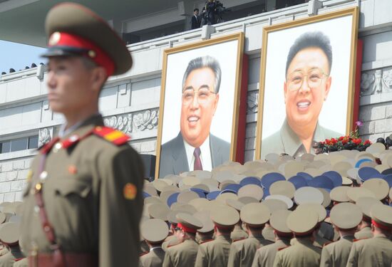 Military parade marks Kim Il-sung's 100th birthday