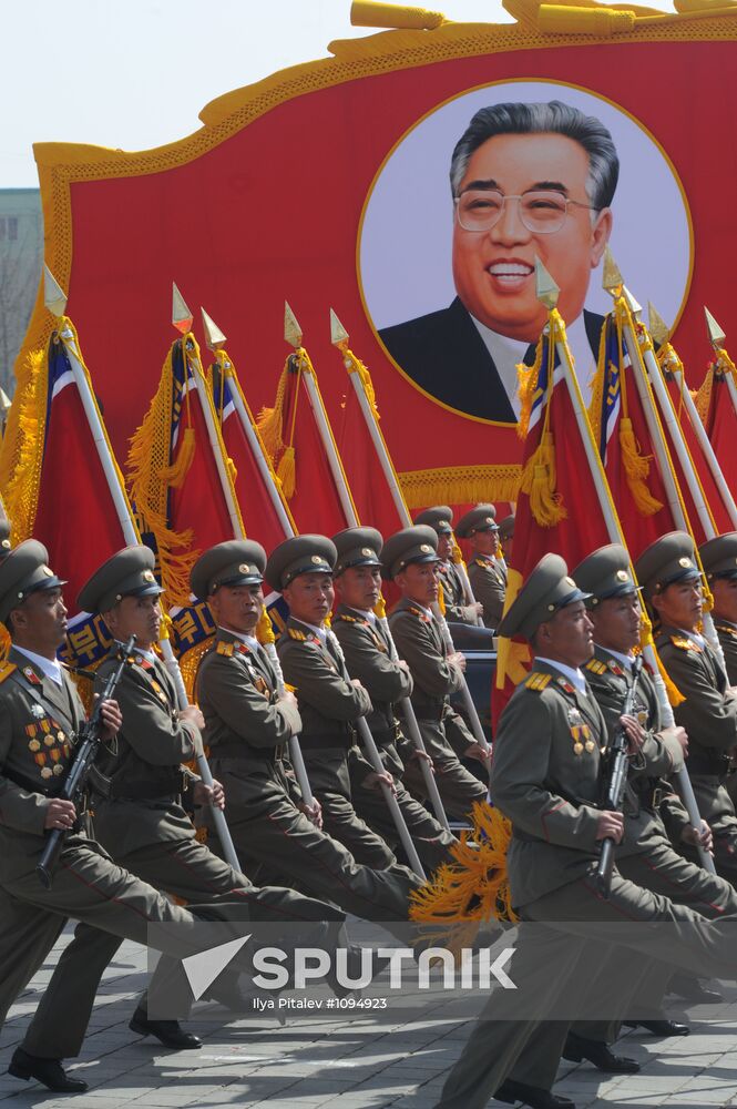 Military parade marks Kim Il-sung's 100th birthday