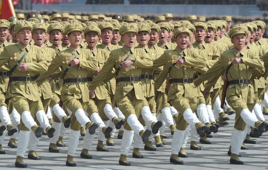 Military parade marks Kim Il-sung's 100th birthday