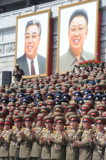 Military parade marks Kim Il-sung's 100th birthday