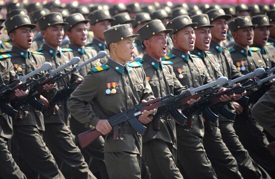 Military parade marks Kim Il-sung's 100th birthday