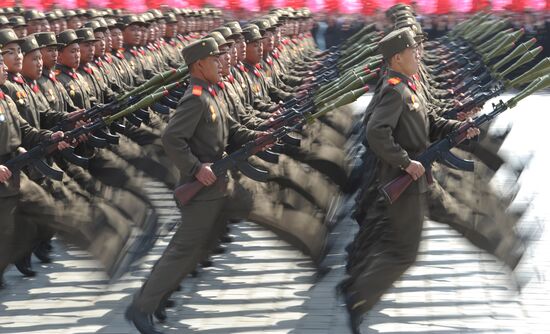 Military parade marks Kim Il-sung's 100th birthday