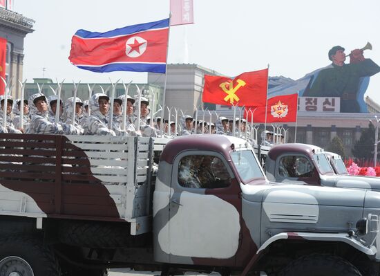 Military parade marks Kim Il-sung's 100th birthday