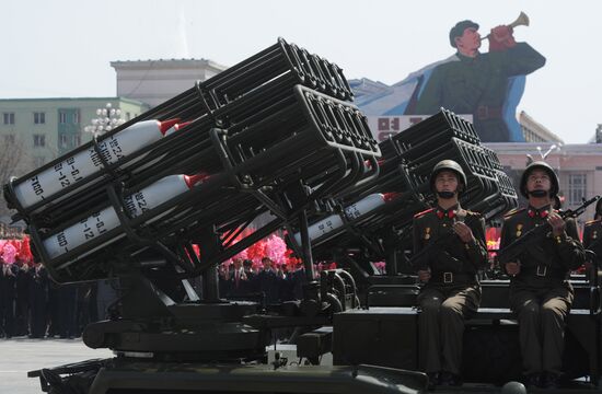 Military parade marks Kim Il-sung's 100th birthday