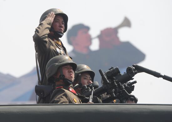 Military parade marks Kim Il-sung's 100th birthday