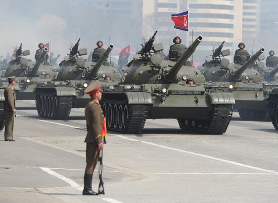 Military parade marks Kim Il-sung's 100th birthday