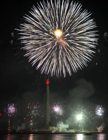 Fireworks display marking centenary of Kim Il Sung's birth